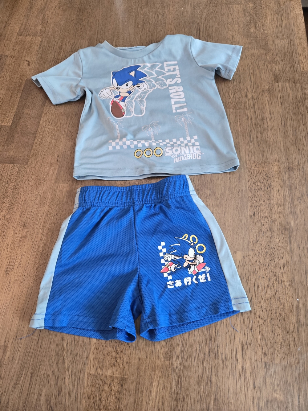Sonic the Hedgehog Light Blue Tee & Royal Blue Shorts Set